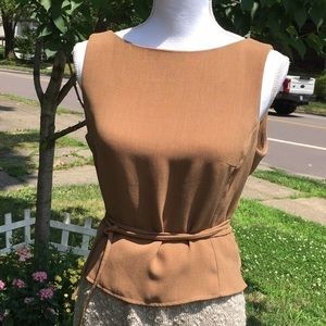 Rafso Collection taupe top with low back